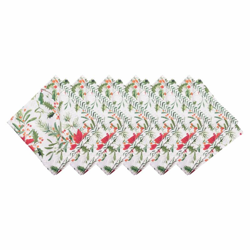 Silvia Poinsettia Napkin S/6