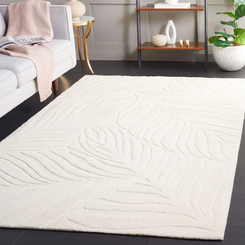 SAFAVIEH Handmade Ebony Vaida Modern Wool Rug