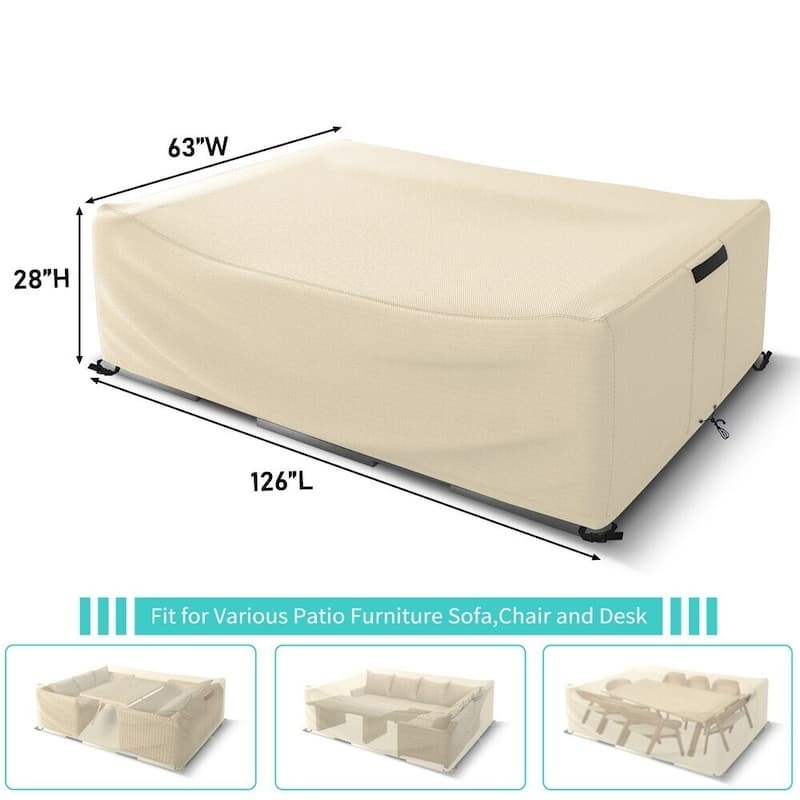 Heavy Duty Waterproof Patio Furniture Set Cover Outdoor Sectional Sofa Cover