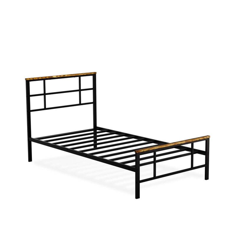 Modern Bed Frame with Metal Legs - Elegant Platform Bed for Bedroom Decor