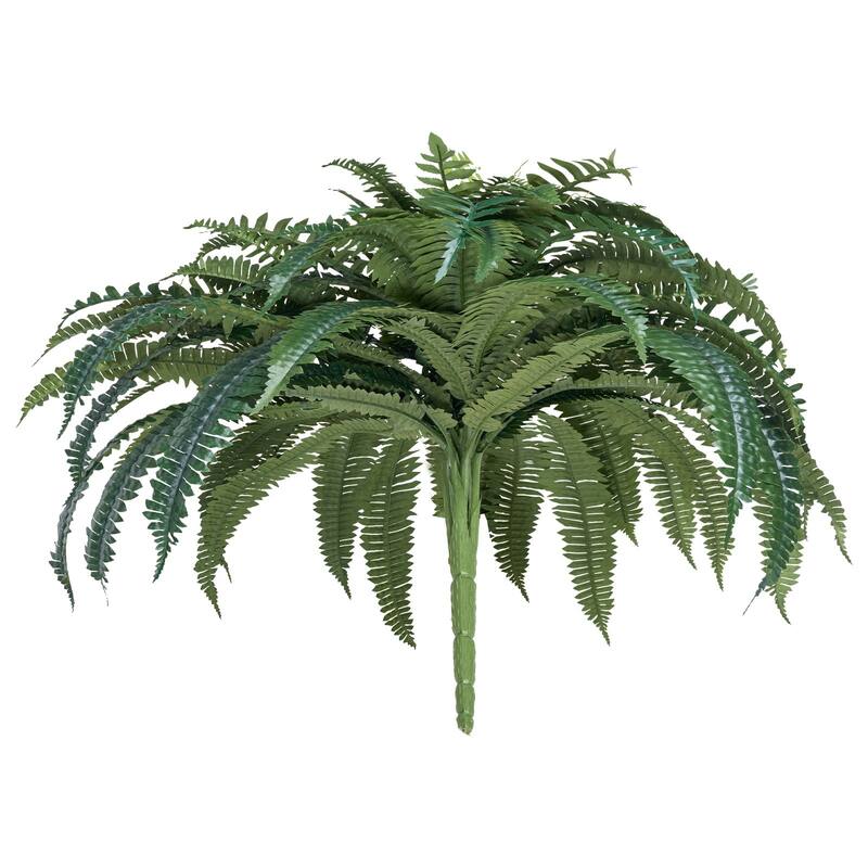 Green Artificial Silk Fabric Large Boston Fern Plant with Lush Branches