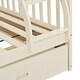 preview thumbnail 13 of 14, Twin over Twin House Bunk Bed With Shelves And Drawers,Cream