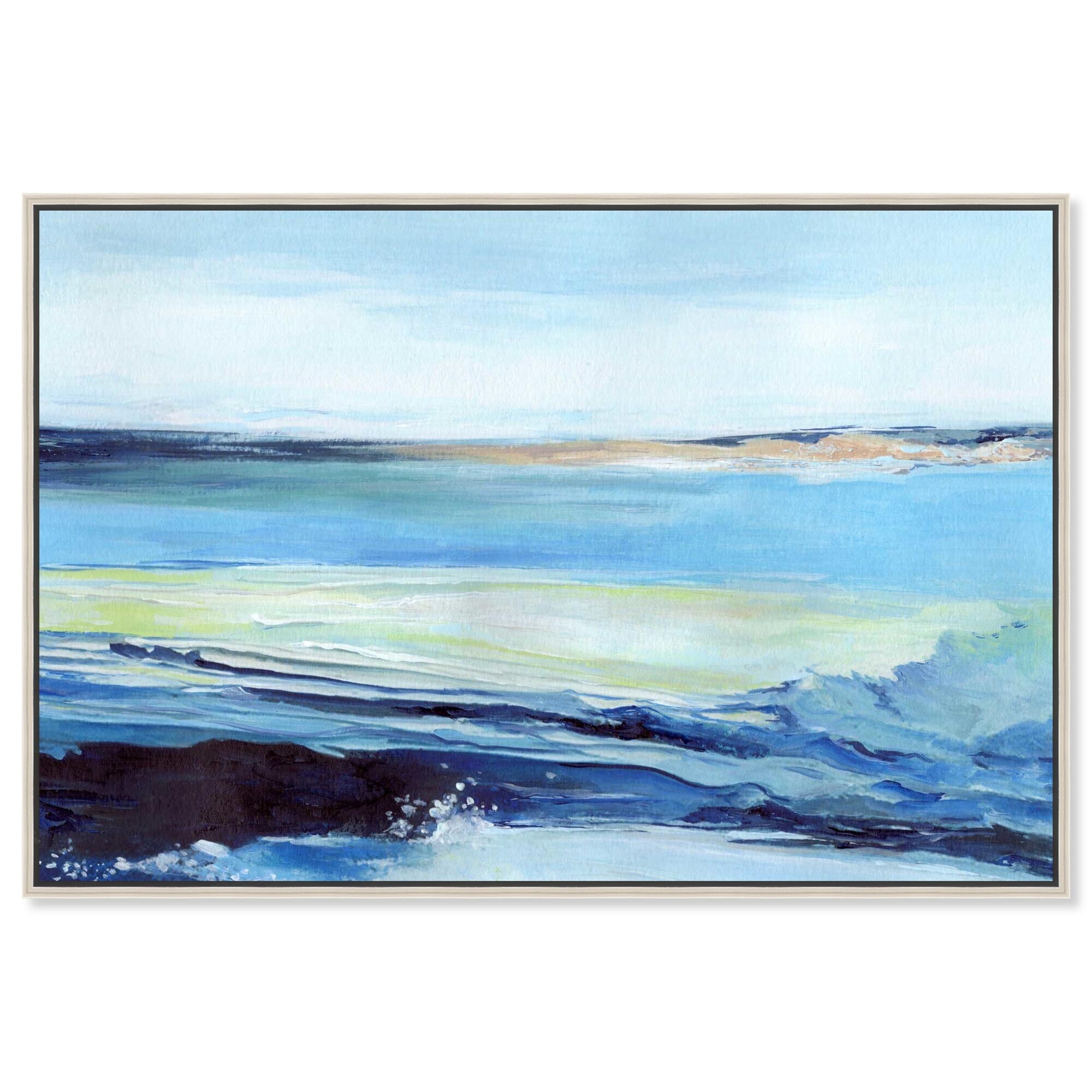 Blue Lagoon Canvas Abstract Art Prints by Art Remedy