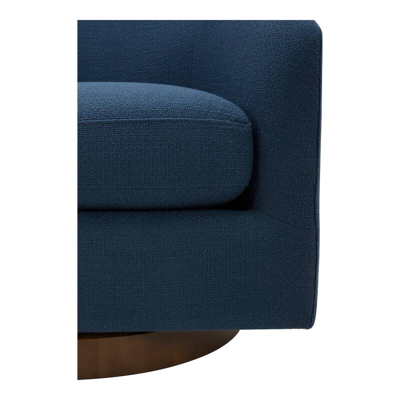 Aurelle Home Modern Upholsted Swivel Barrel Chair