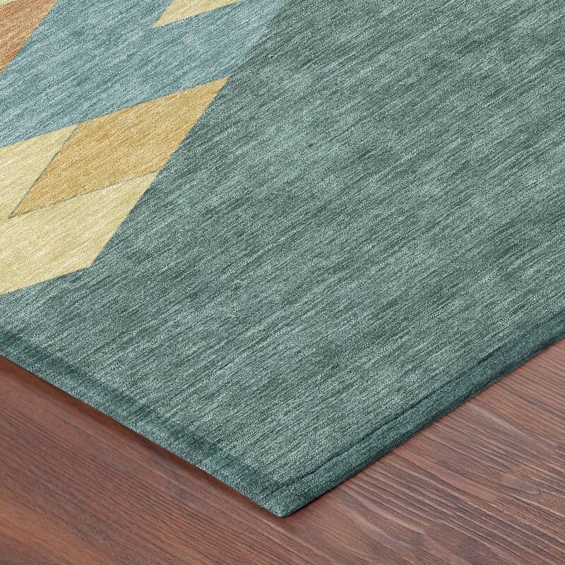 Machine Washable Indoor/ Outdoor Modern Avo Chantille Rug