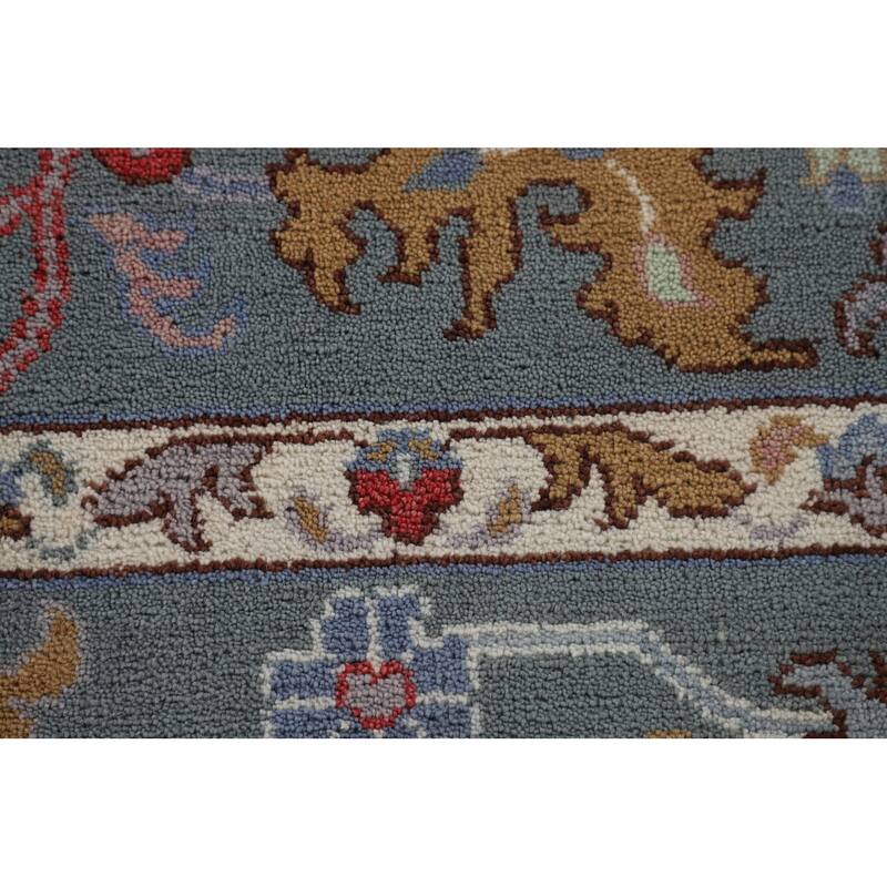 All-Over Floral Oushak Oriental Area Rug Handmade Wool Carpet - 8'10"x 11'11"