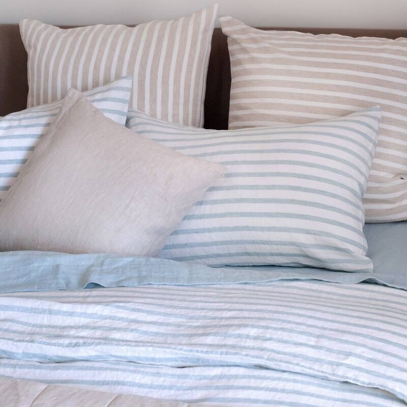 French Linen Pillow with Removable Sham by BOKSER HOME