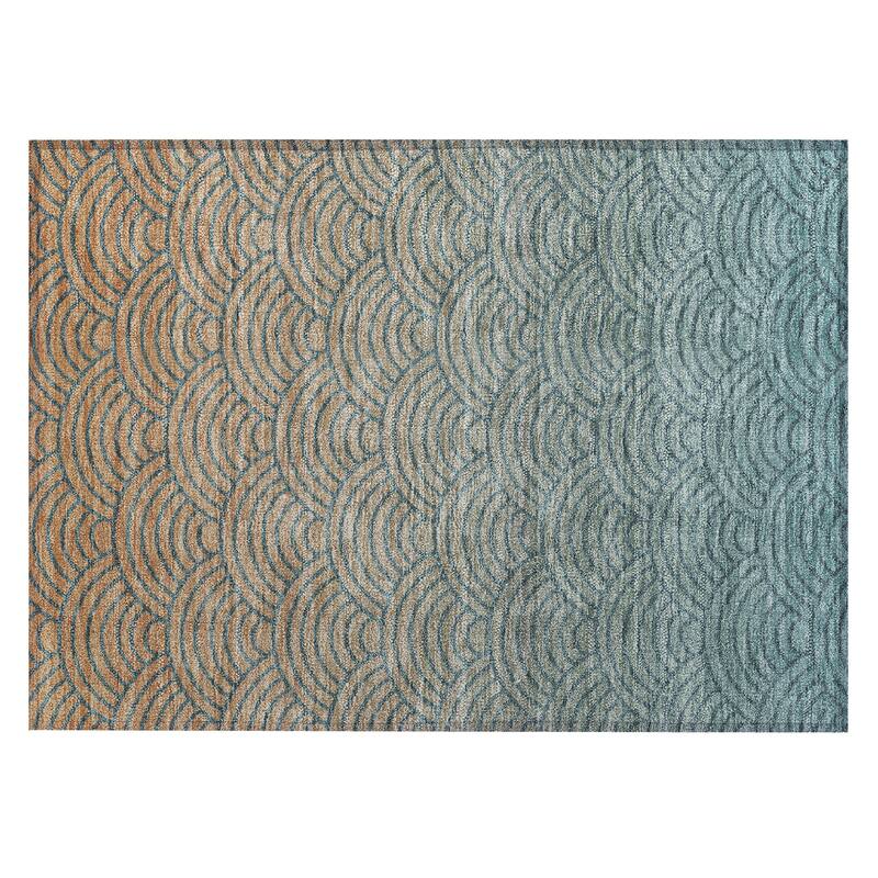 Machine Washable Indoor/ Outdoor Contemporary Poppy Chantille Rug