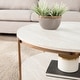 preview thumbnail 10 of 14, SEI Furniture Henderson Modern Faux Marble Round Coffee Table with Bottom Shelf