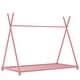 preview thumbnail 7 of 32, Twin Size Metal House Bed with Triangle Structure, Low Platform for Kids