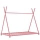 preview thumbnail 16 of 25, Twin Size Metal House Platform Bed with Triangle Structure Floor Bed, Black