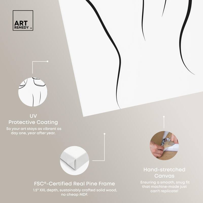 Woman in Contour II Canvas by Art Remedy, Gallery Wrapped