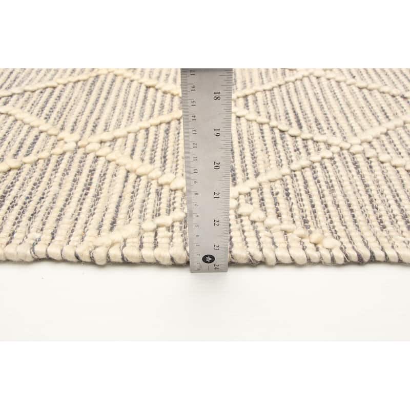 ECARPETGALLERY Braid weave Sienna Cream Wool Rug - 5'0 x 8'0