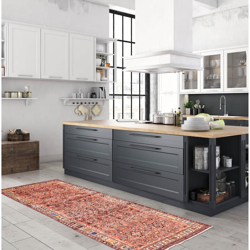 ECARPETGALLERY Hand-knotted Andelz Dark Copper Wool Rug - 3'11 x 10'1