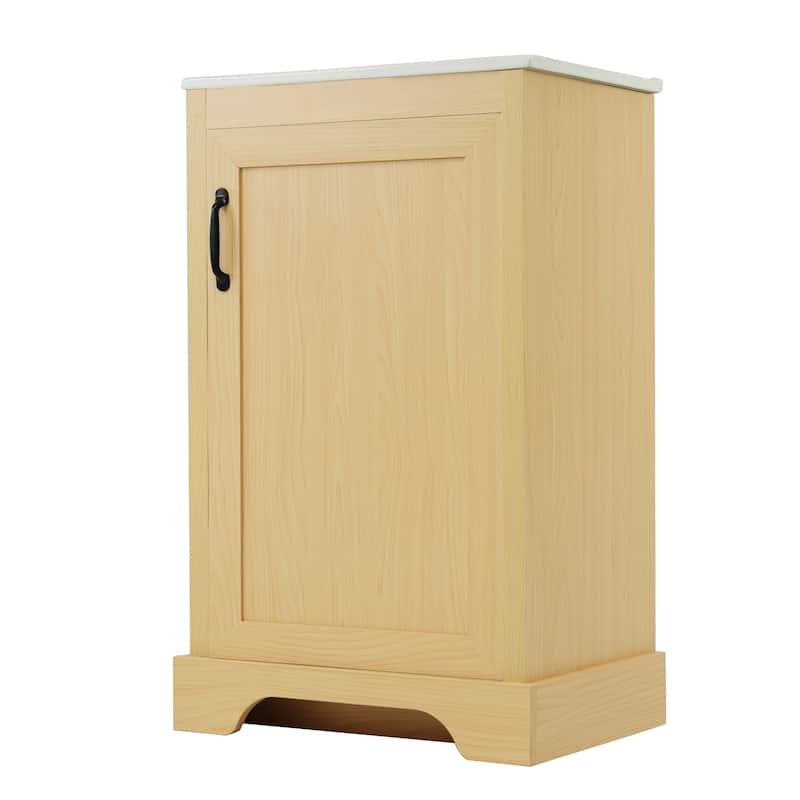 Bathroom Vanity with Sink, Bathroom Cabinet with Soft Closing Door, Wood Cabinet with Storage Rack and Adjustable Shelve