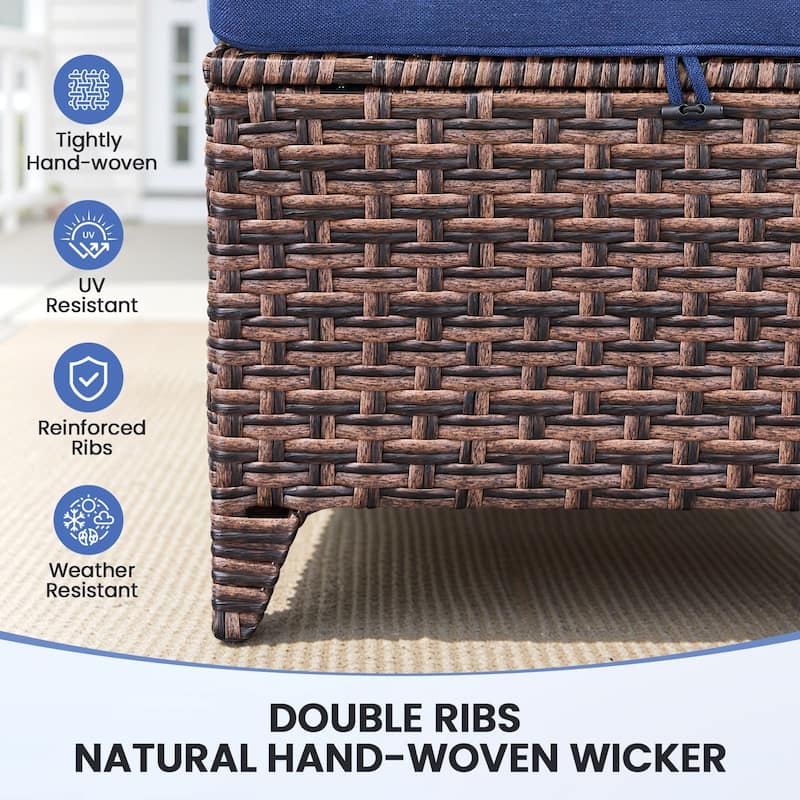 Pocassy Outdoor Sofa Swivel Chairs Patio Chair Funiture Set