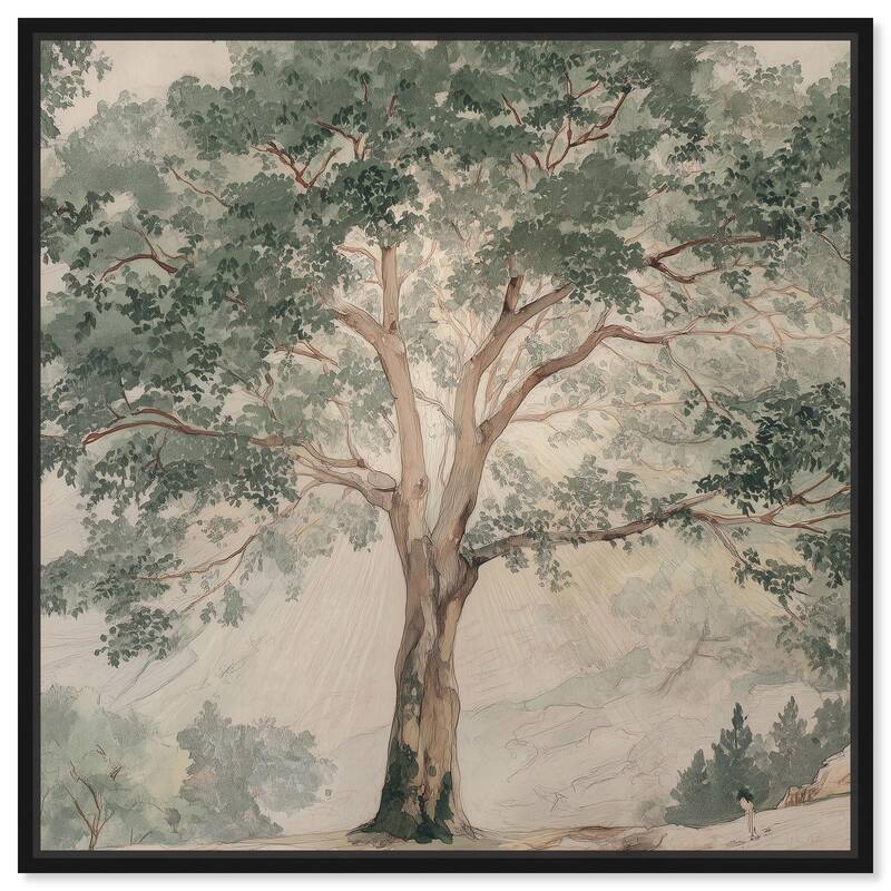Emanating Branches I Canvas by Art Remedy - Black - 20" x 20"