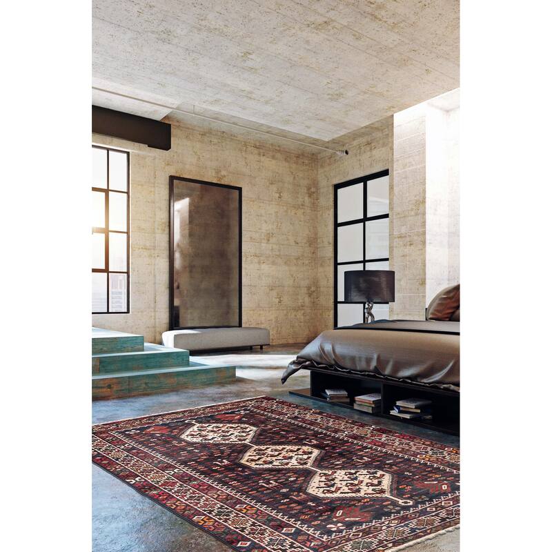 ECARPETGALLERY Hand-knotted Konya Anatolian Dark Navy Wool Rug - 4'2 x 6'0