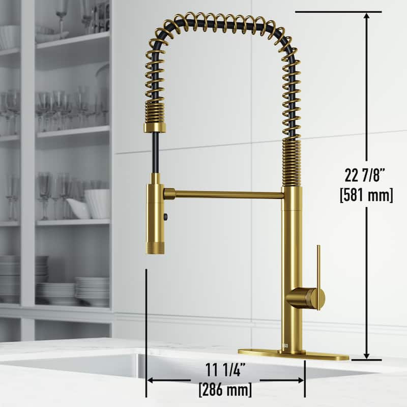 VIGO Sterling 23" H Single Handle Pull-Down Sprayer Kitchen Faucet