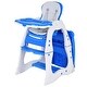 preview thumbnail 1 of 6, Baby High Chair 3 in 1 Infant Table and Chair Set Blue