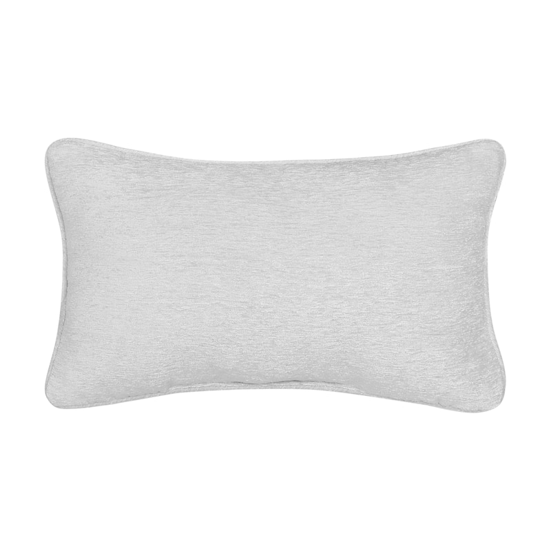 Queensbury Steel Blue Boudoir Decorative Throw Pillow - Polyester - Steel Blue - Accent