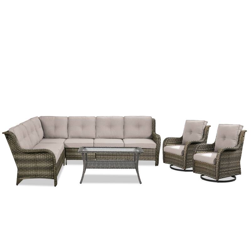 Outdoor Conversation Sets 2 Sectional Sofa Furniture
