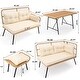 Outdoor Patio Sectional Set with Cocktail Table and Ottomans - Bed Bath & Beyond - 37429750