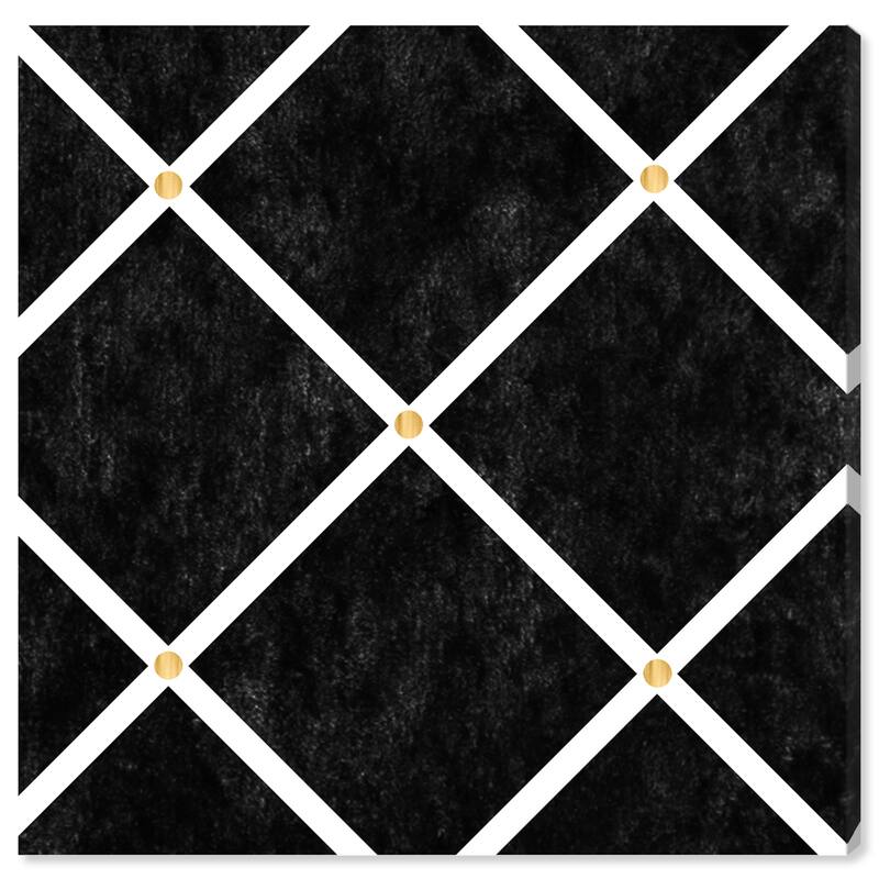 Wynwood Studio Canvas Abstract Black and White Crushed Velvet Black and Modern & Contemporary Wall Art Canvas Print