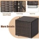 preview thumbnail 2 of 9, 2 PCS Patio Ottoman Multipurpose Outdoor Footstool Storage Box