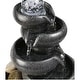 preview thumbnail 10 of 9, Cascading Flowing Water Blows Zen LED Lighted Fountain for Home Decor