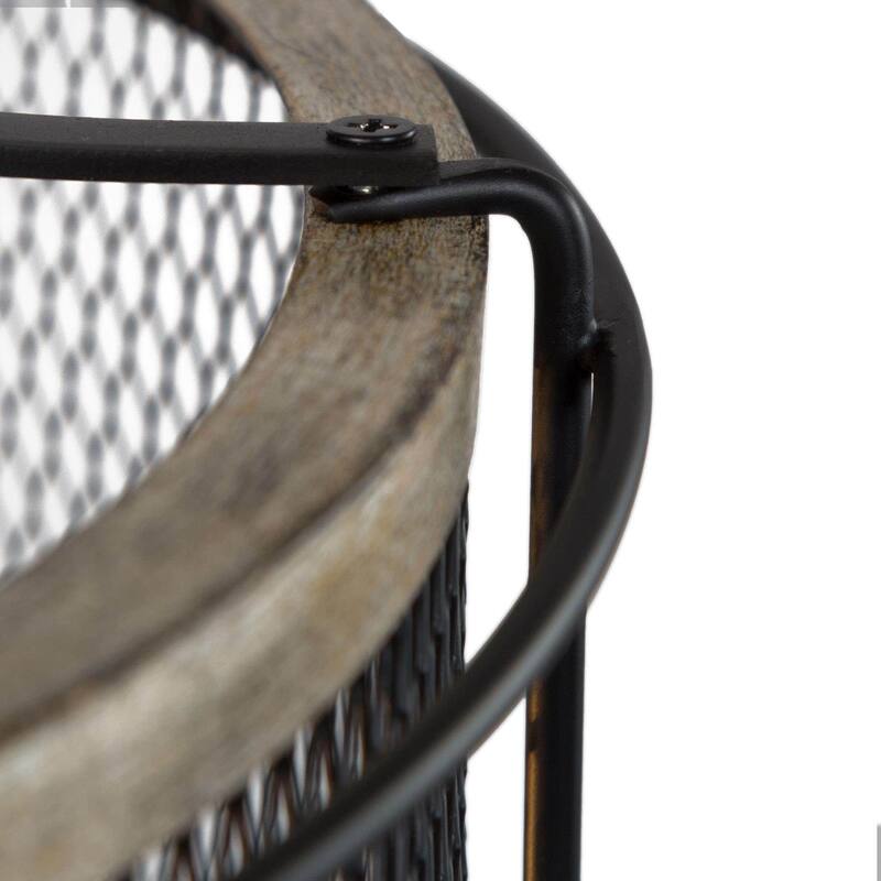 Modern Farmhouse 4-Light Drum Metal Cage Chandelier for Dining Room