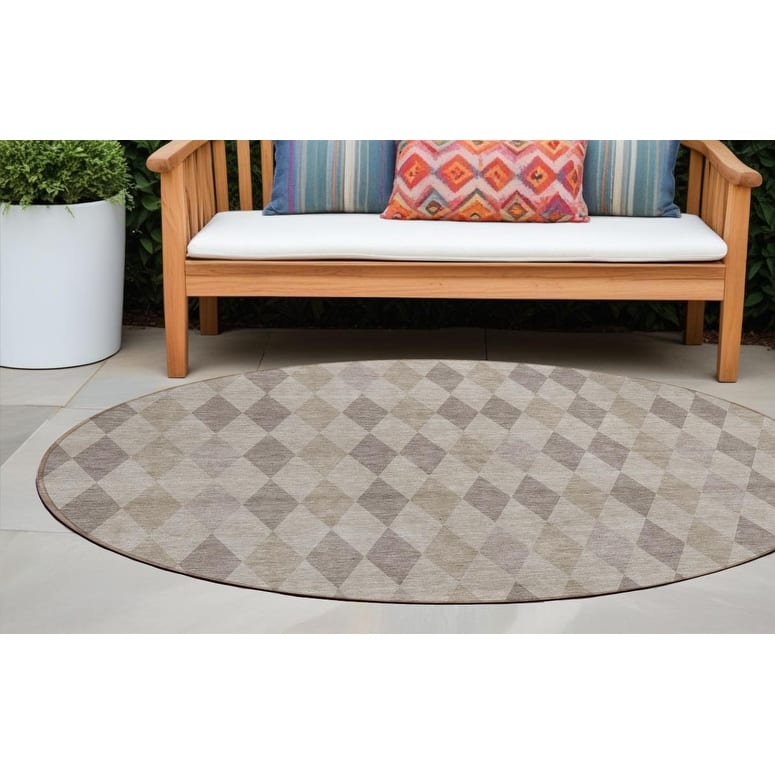 Hamo Stylish Geometric Weather Resistant Versatile Elegance Outdoor Rug