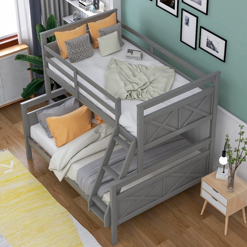 Twin over Full Bunk Bed with ladder