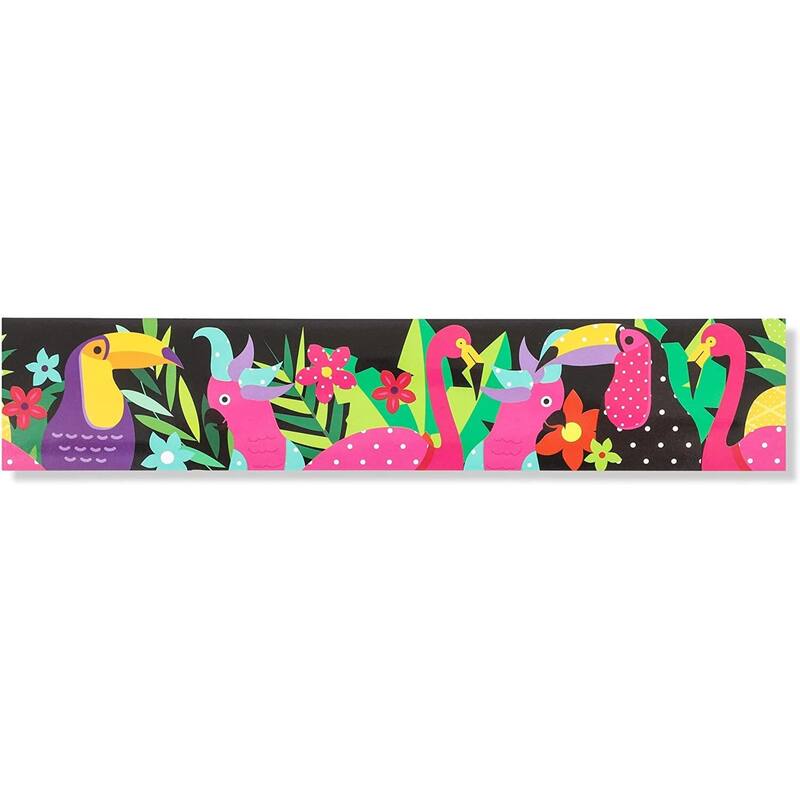 Infinite Curiosity Tropical Classroom Bulletin Board Cutouts, Colorful Chalkboard Borders (40 Pcss)