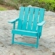 preview thumbnail 125 of 172, Shoreline Fully Assembled All-Weather HDPE Outdoor Folding Modern Adirondack Chair Hawaiian Blue