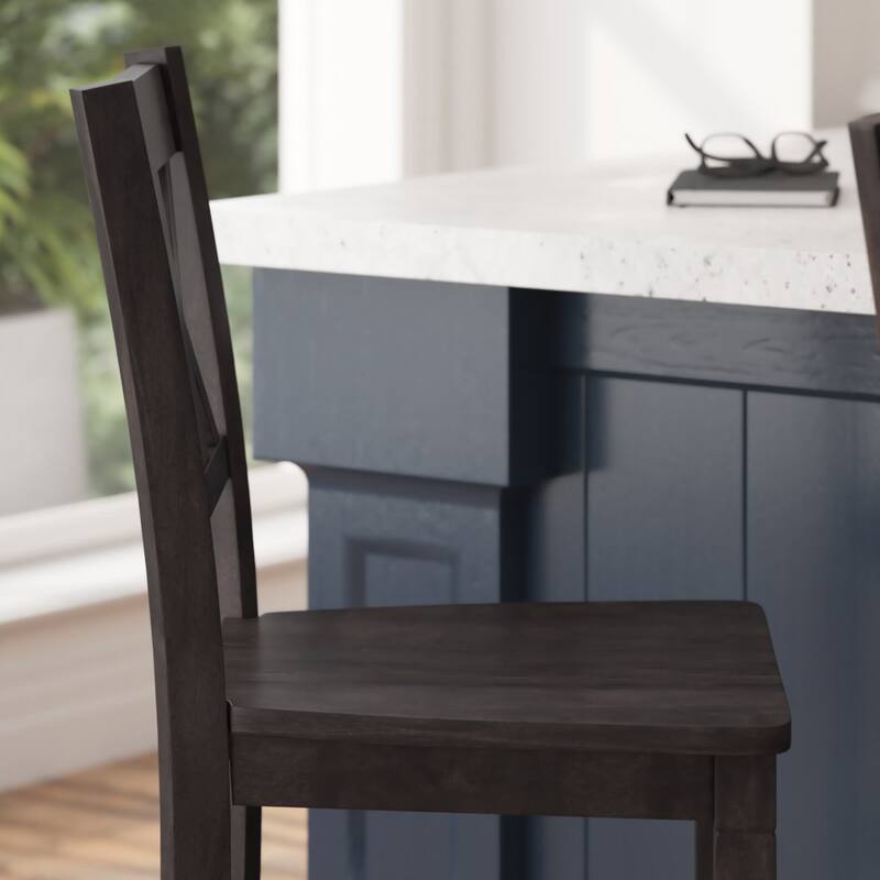 Modern Farmhouse Wooden Counter Stools