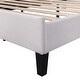 preview thumbnail 9 of 26, Full Platform Bed with Velvet Headboard, No Box Spring Needed