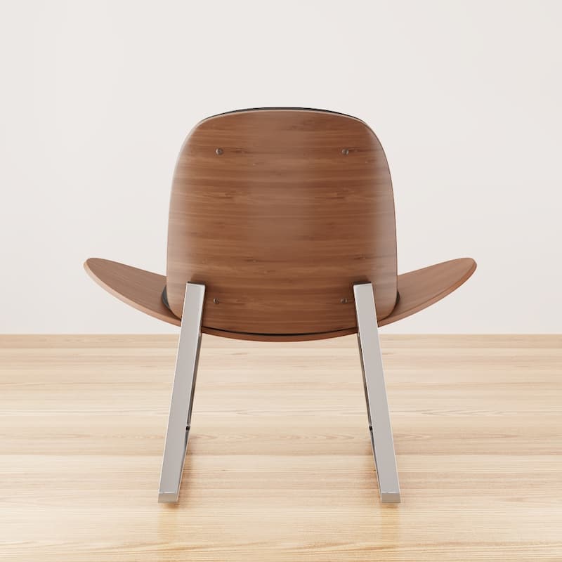 Corvus Mid-century Walnut Finish Accent Lounge Chair