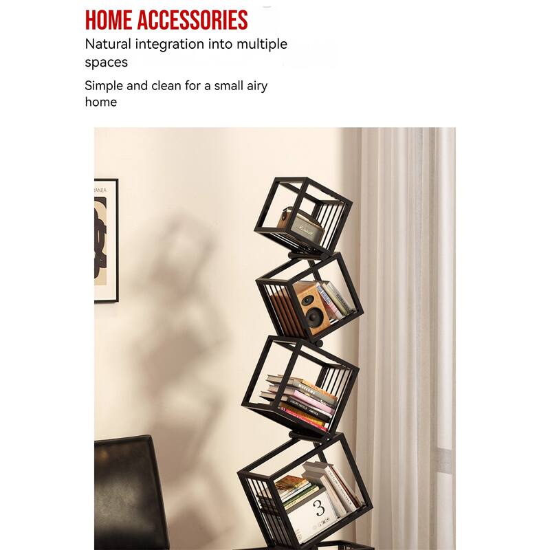 Metal Creative Corner Floor Shelf Special-shaped Display Shelf Wall Bookshelf