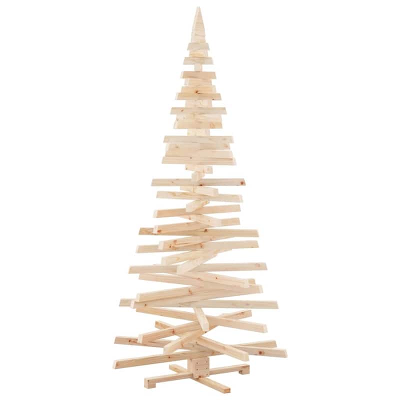 vidaXL Christmas Trees with Stand Natural/Brown Solid pine wood