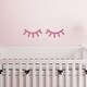 preview thumbnail 4 of 6, Walplus Pink Sleepy Eyes Cute Eyelashes Wall Sticker Nursery Decor