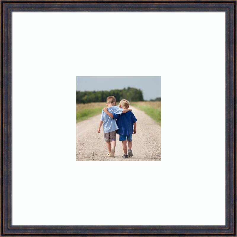 Dark Bronze Scoop Framed Picture Frame, Photo Frame - 20x20 Matted to 8x8