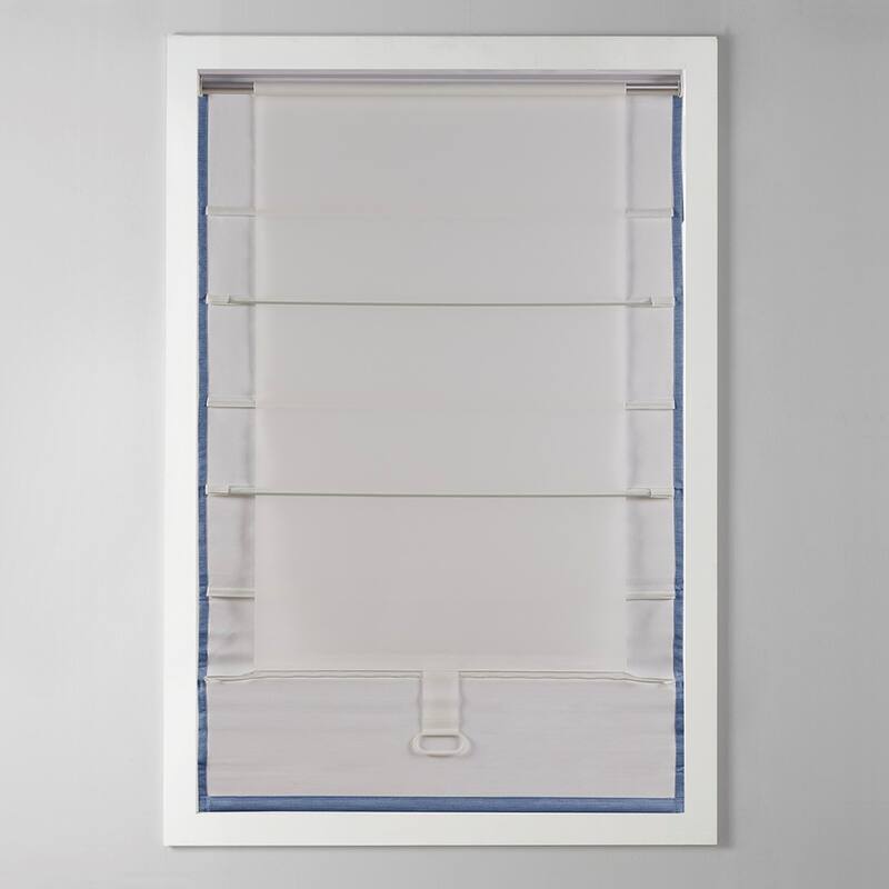 Printed Faux Silk Room Darkening Cordless Roman Shade