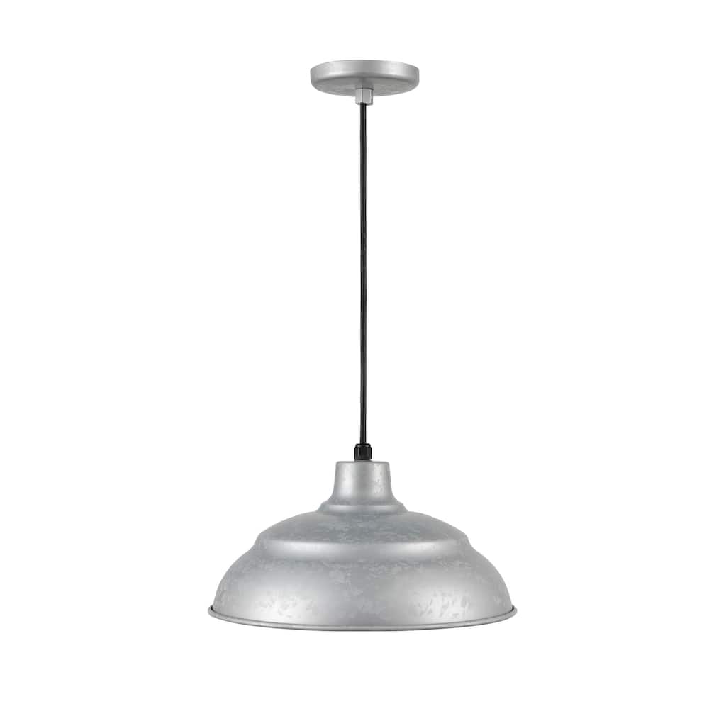 Millennium Lighting R Series 14" Metal Cord Hung Warehouse LED Indoor Outdoor Pendant Light