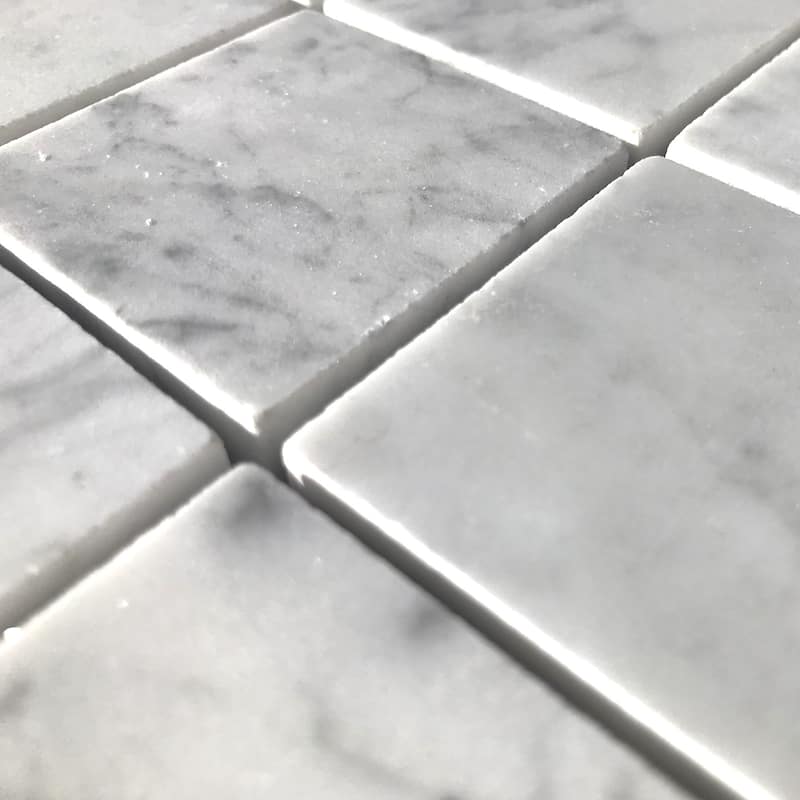 Carrara Marble 2" x 2" Grid Polished Mosaic Tile