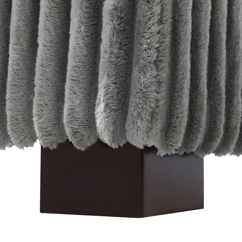 Modern Cotton Flannel Upholstery Oversized Ottoman