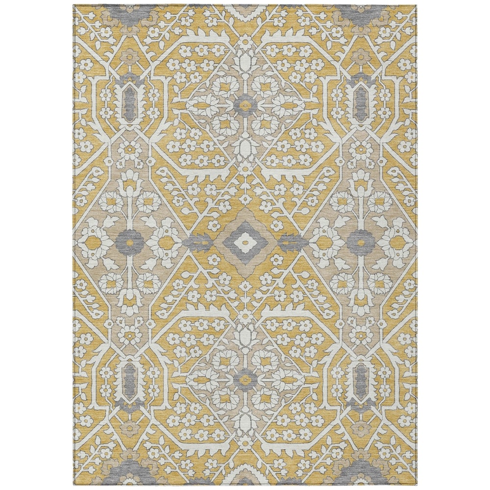 HomeRoots Floral Transitional Rectangle Outdoor Rug