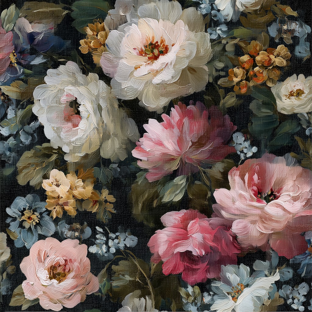 Veer Decor Floral Painting Peel & Stick Wallpaper
