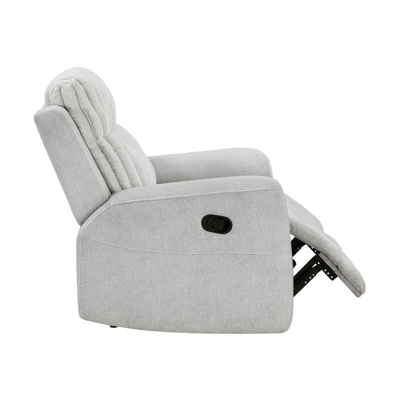 Curtis 36.5" Microfiber and Corduroy Recliner - Tab Pull Motion