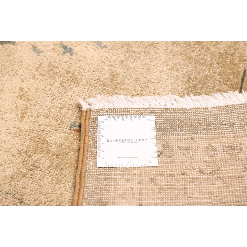 ECARPETGALLERY Hand-knotted Vibrance Khaki Wool Rug - 8'10 x 11'8